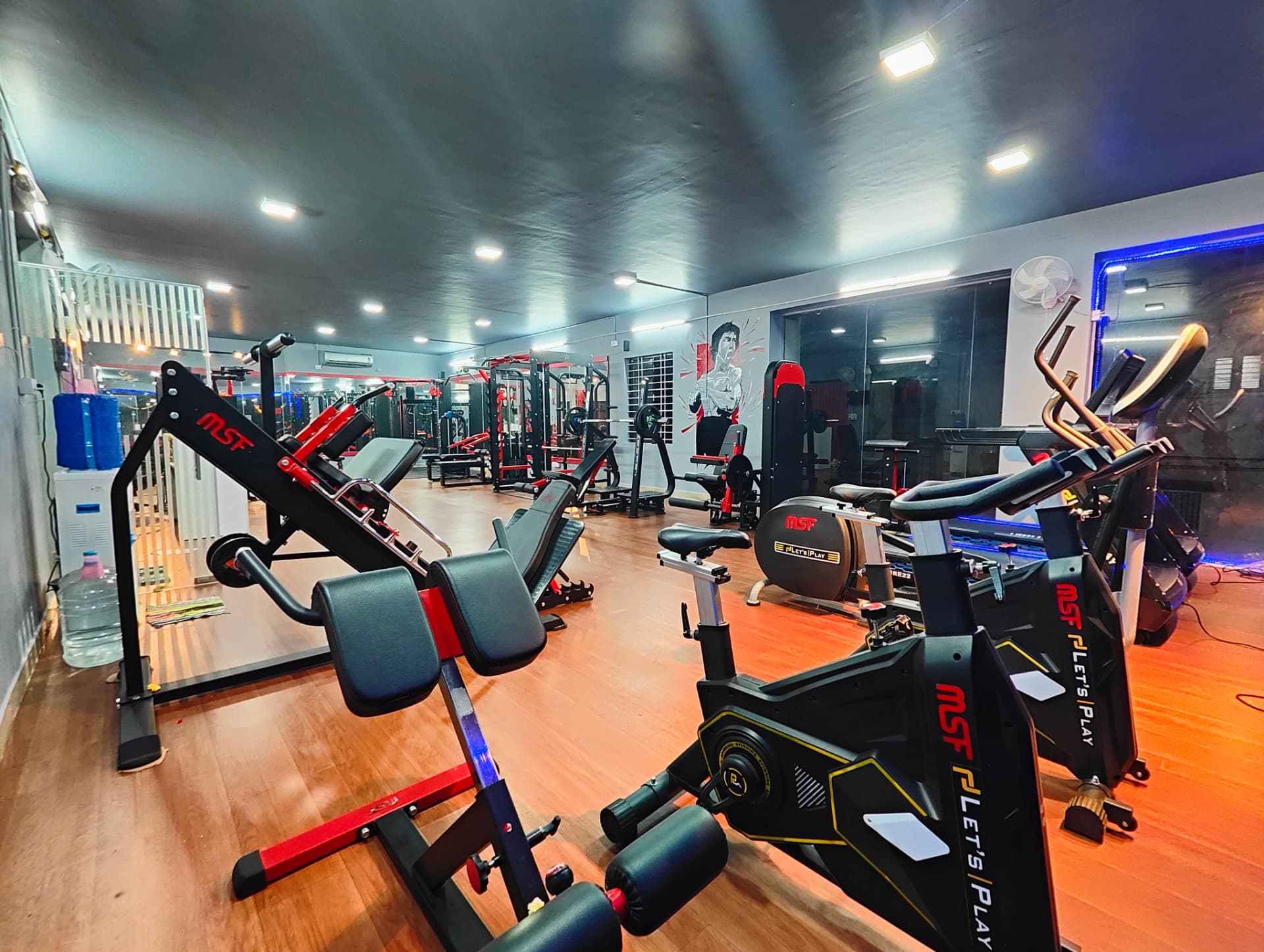 Spin bikes and functional training area at Fit Station Gym HSR Layout